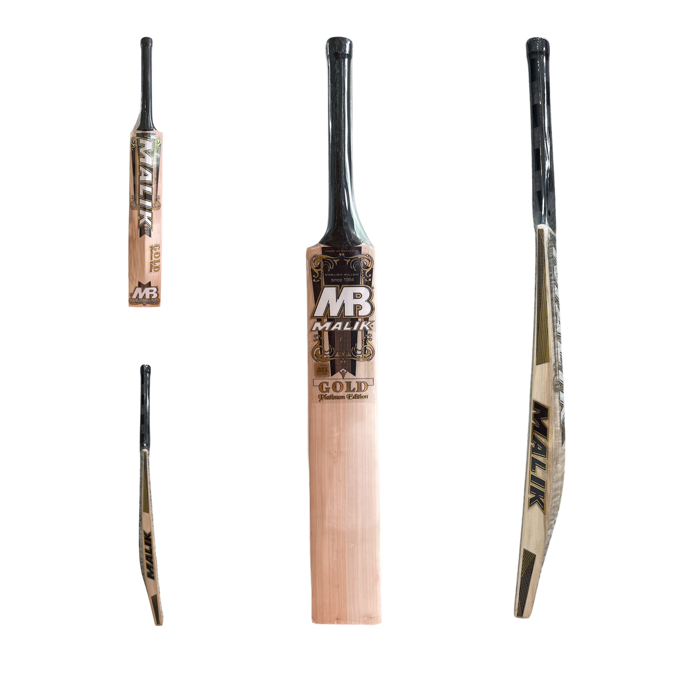 MB Malik Gold Platinum Limited Edition Cricket Bat | Quality Professional Hand Picked Cricket Bats | BB International Cricket Bats