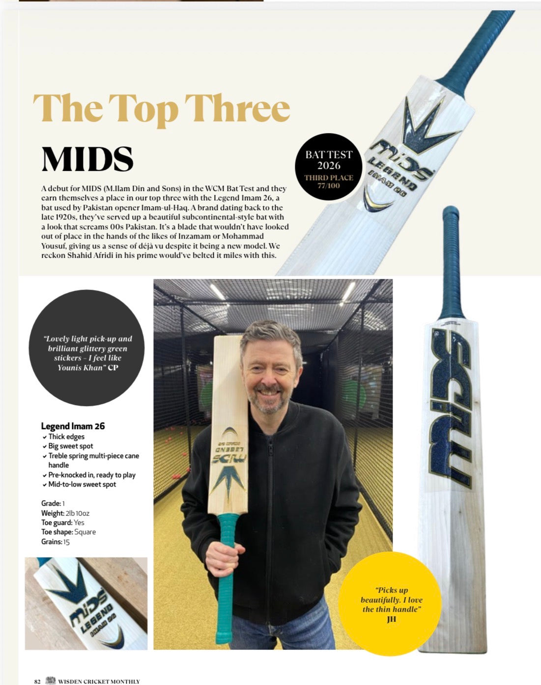 Tested by Wisden. Proven at the Crease.