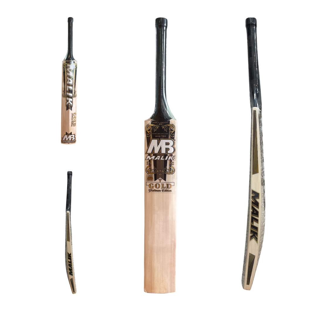 MB Malik Gold Platinum Limited Edition Cricket Bat | Quality Professional Hand Picked Cricket Bats | BB International Cricket Bats