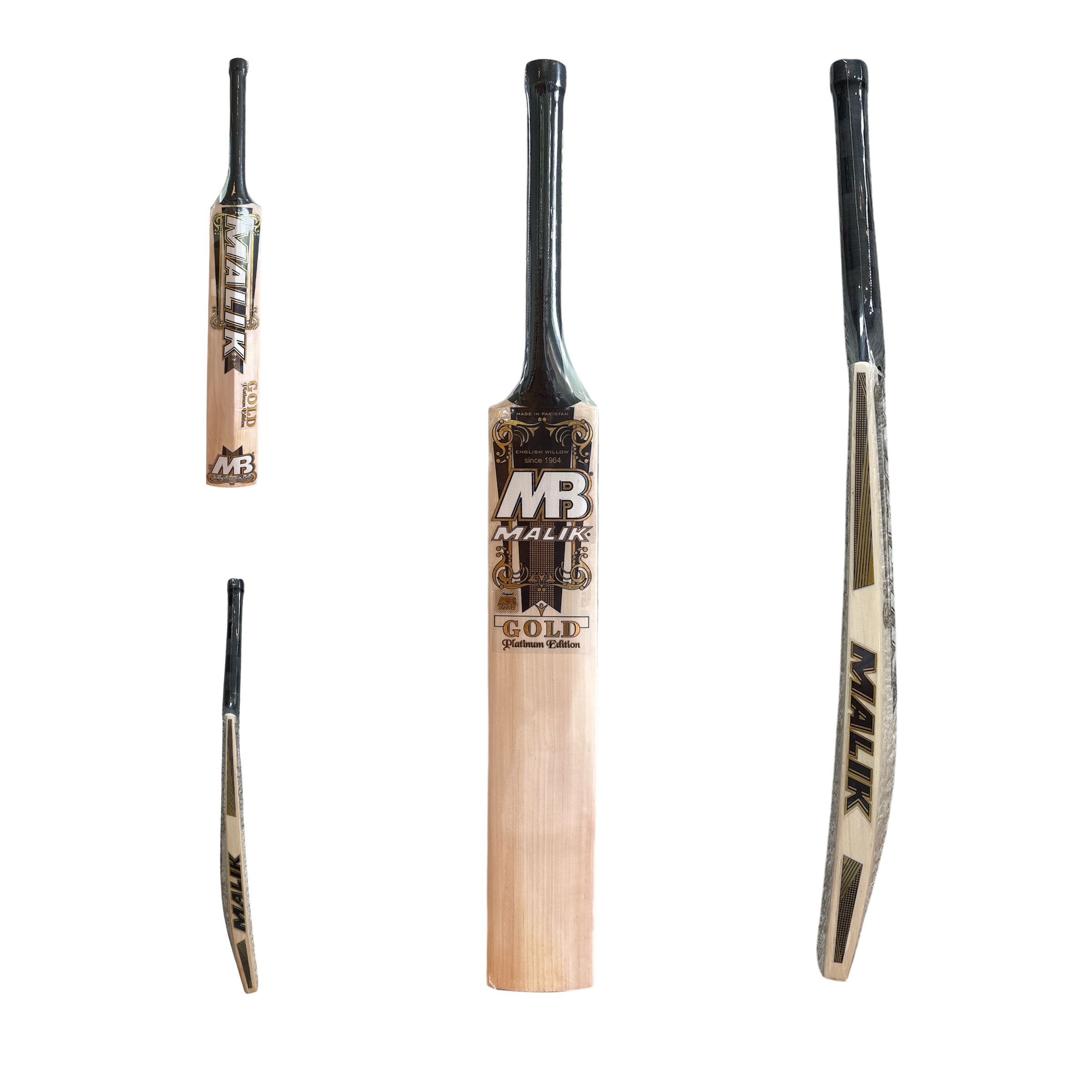 MB Malik Gold Platinum Limited Edition Cricket Bat | Quality Professional Hand Picked Cricket Bats | BB International Cricket Bats