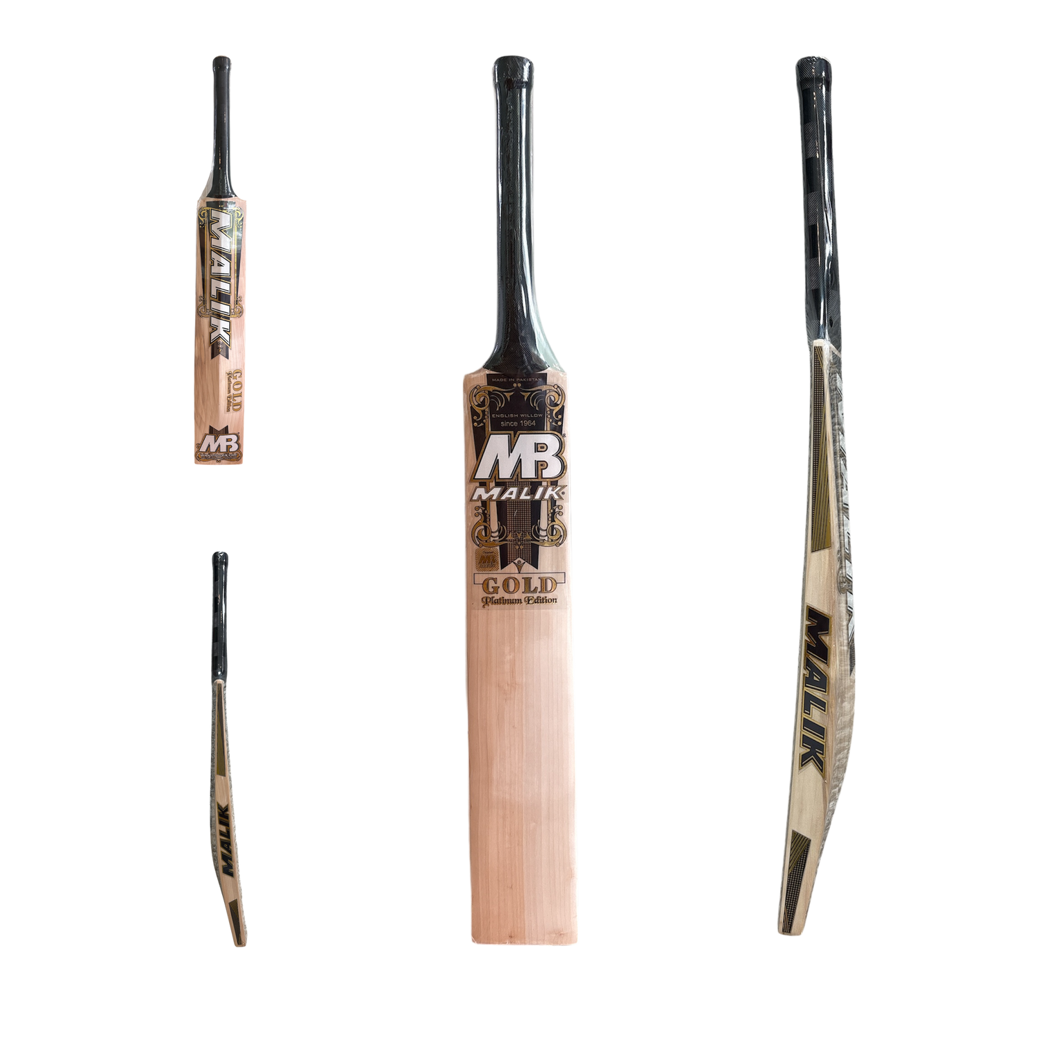 MB Malik Gold Platinum Limited Edition Cricket Bat | Quality Professional Hand Picked Cricket Bats | BB International Cricket Bats