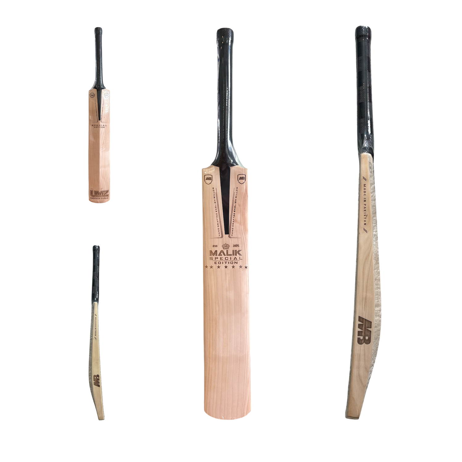 MB Malik Special Edition 7* Cricket Bat | Quality Professional Hand Picked Cricket Bats | BB International Cricket Bats