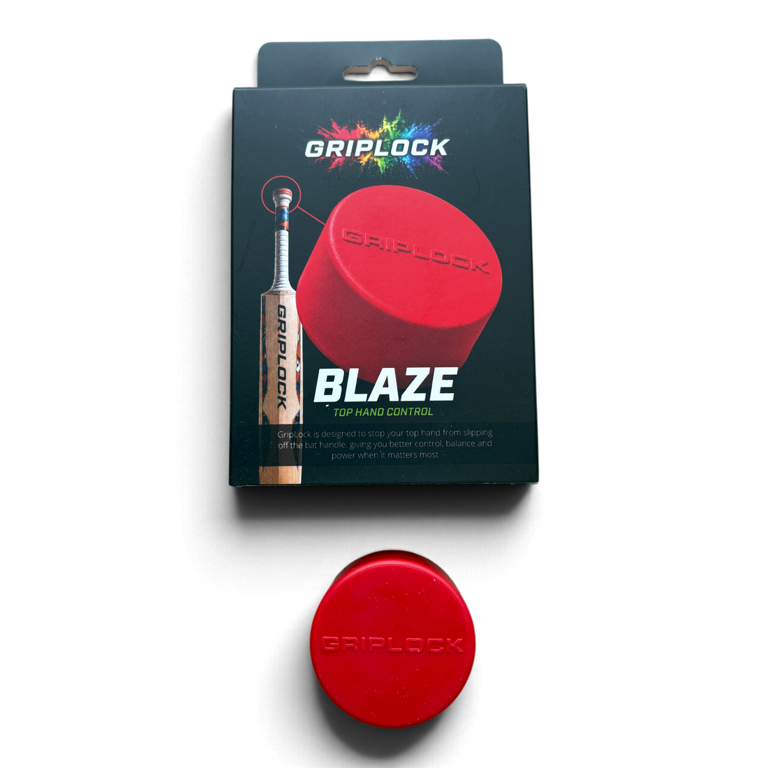 Griplock Cricket Bat Handle End (Blaze - Red)