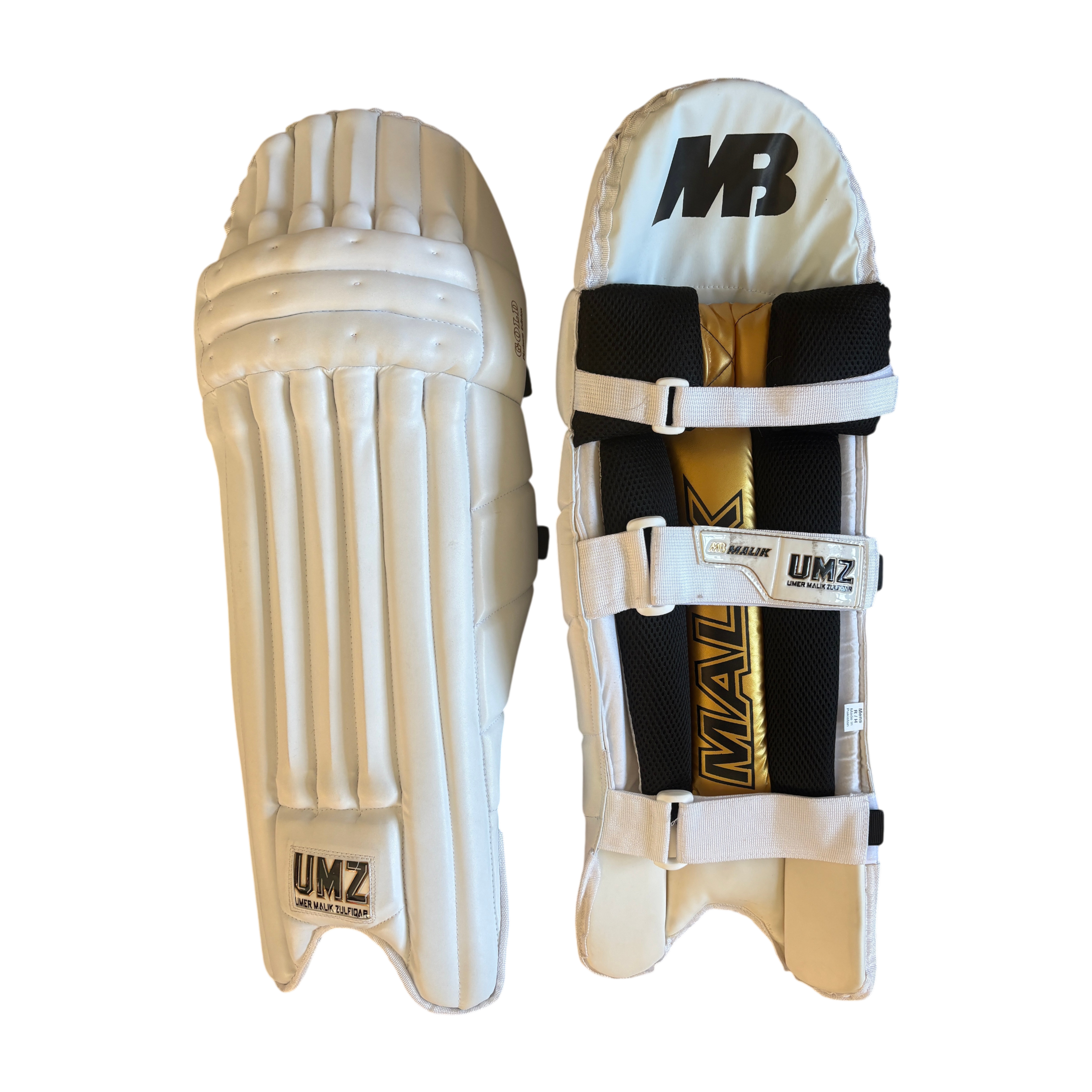 Malik - Gold Platinum Edition Batting Pads - White