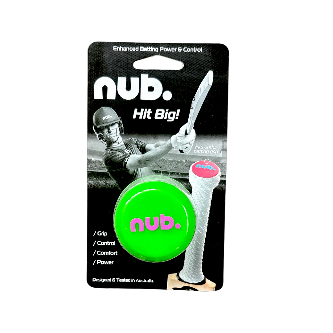 nub. Cricket Bat Handle End (Green)